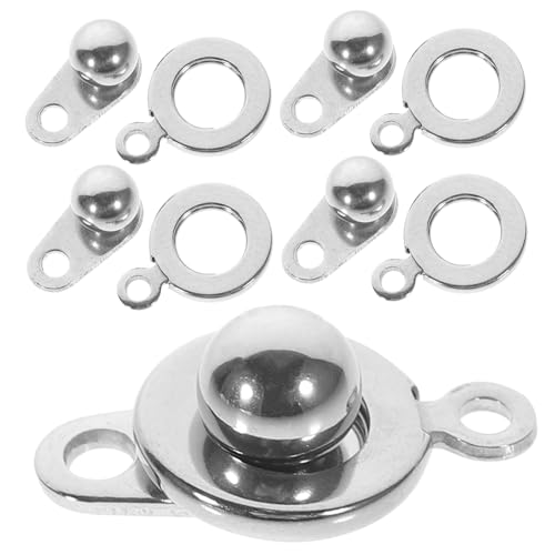 BUGUUYO 5 Stck. Teiliges Edelstahl Druckknopf Verschlüsse Kugelgelenk Drehverschlüsse Einfache Montage Kompakt Leicht für Diy Schmuckherstellung Kettenverschlüsse für Halsketten BUGUUYO 5 Stck. Teiliges Edelstahl Druckknopf Verschlüsse Kugelgelenk Drehverschlüsse Einfache Montage Kompakt Leicht für Diy Schmuckherstellung Kettenverschlüsse für Halsketten von BUGUUYO