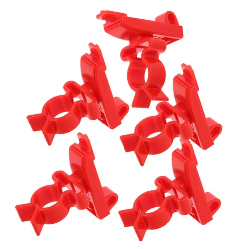 BUGUUYO 5 Stück Hardware -Tool Hanging Board landwirtschaftliche Vorräte Schnuranker Kabelklammern Kabelorganisatoren für Kabel Einstellbare Klemmen Verschluss-Organizer Plastik rot von BUGUUYO