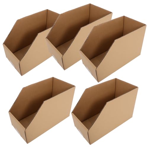 BUGUUYO 5 Stück Kartonspeicherbox aufbewahrungsboxen Pappkartons kleine Tonne Verpackungskästen Behälter für Verpackung Sortierboxen kleine Kisten zum Sortieren Wellpappe Hellbraun BUGUUYO 5 Stück Kartonspeicherbox aufbewahrungsboxen Pappkartons kleine Tonne Verpackungskästen Behälter für Verpackung Sortierboxen kleine Kisten zum Sortieren Wellpappe Hellbraun von BUGUUYO