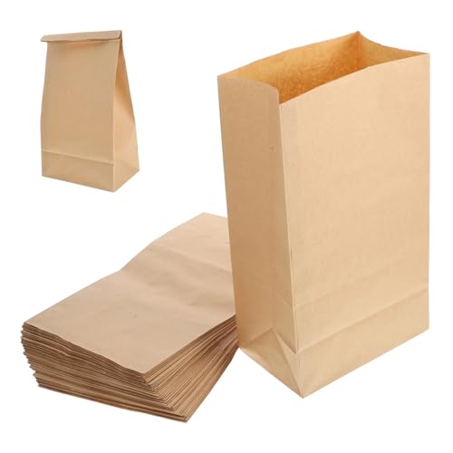 BUGUUYO 50 Stück Lunchpaket Einkaufstaschen aus Kraftpapier Aufbewahrungsbeutel für Verpackungsbeutel zum Mitnehmen Papiertüten zum Mitnehmen Kraftpapierboxen Bäckerei Taschen BUGUUYO 50 Stück Lunchpaket Einkaufstaschen aus Kraftpapier Aufbewahrungsbeutel für Verpackungsbeutel zum Mitnehmen Papiertüten zum Mitnehmen Kraftpapierboxen Bäckerei Taschen von BUGUUYO