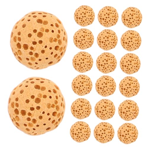 BUGUUYO 50 Stück Weihrauchdiffusor Perlen Diffusor für ätherische Öle Parfümdiffusorsteine natürliche Lavasteine Duftdiffusorsteine Lava-Diffusor Vulkangestein Yellow von BUGUUYO