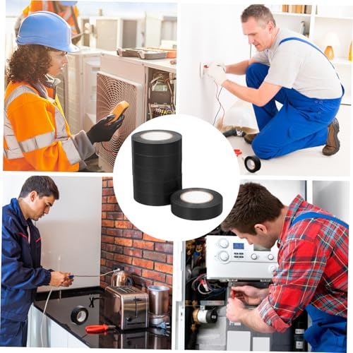 BUGUUYO 6 Rollen Teiliges Isolierband Schwarz PVC Elektriker Klebeband Selbstklebend Hohe Isolationsleistung Reparatur Schutz für Elektrische Leitungen und DIY Anwendungen BUGUUYO 6 Rollen Teiliges Isolierband Schwarz PVC Elektriker Klebeband Selbstklebend Hohe Isolationsleistung Reparatur Schutz für Elektrische Leitungen und DIY Anwendungen von BUGUUYO