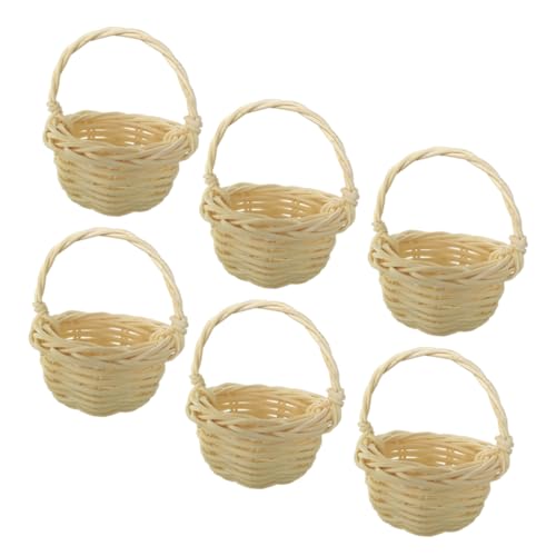 BUGUUYO 6stücke Mini Geflochtene Körbe Handgefertigte Rattan Blumentöpfe Für Hochzeiten Partys Und Dekoration Leicht Und Vielseitig Für Zuhause Und Garten von BUGUUYO