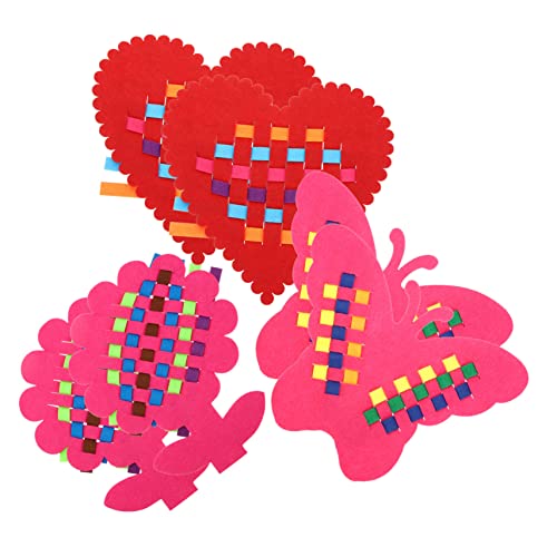 BUGUUYO 6stücke Strickspielzeug Für Junge Mädchen Blumen Herz Schmetterlinge Diy Basteln Spielzeug Geschenke Handwerk von BUGUUYO