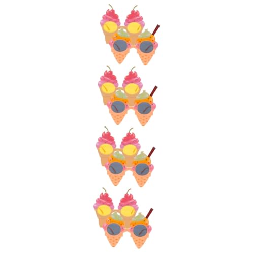 BUGUUYO 8 Stück Eistüten Brillen Lustige Brillen Für Erwachsene Sommer Strand Brillen Geburtstagsbrillen Lustige Brillen Mit Eiscreme Motiven Hawaii Lustige Brillen Requisiten von BUGUUYO