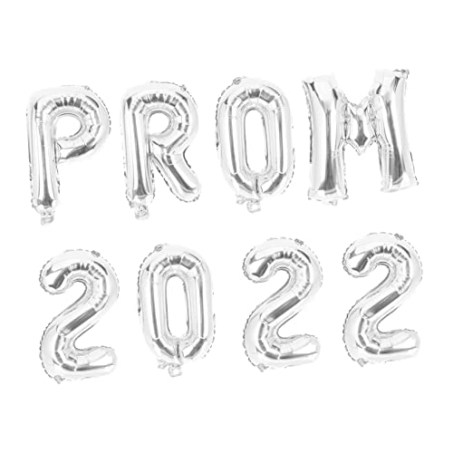 BUGUUYO 8 Stück Teiliges Ballonset Prom Abschluss Party Aluminiumfolie Ballons Silberne Buchstaben und Zahlen Langlebige Graduation Party Deko Fotohintergrund für Festlichkeiten und BUGUUYO 8 Stück Teiliges Ballonset Prom Abschluss Party Aluminiumfolie Ballons Silberne Buchstaben und Zahlen Langlebige Graduation Party Deko Fotohintergrund für Festlichkeiten und von BUGUUYO