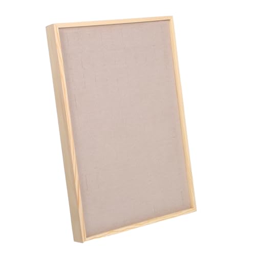 BUGUUYO Holz Schmuckaufbewahrung Tray mit Fächern Gepolstertes Ringdisplay Tablett Vielseitiger Organizer für Ohrringe und Ringe Schmuckablage für Schminktisch und Kommode von BUGUUYO