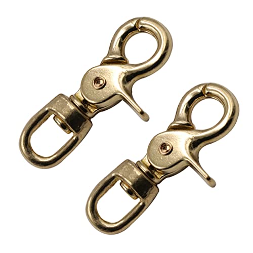 BUGUUYO Messing Karabinerhaken Oval Drehgelenk Schnappverschluss Robuster Schlüsselanhänger Clip für Lederband Gurt Taschenriemen und Lederbänder Verschluss Zubehör BUGUUYO Messing Karabinerhaken Oval Drehgelenk Schnappverschluss Robuster Schlüsselanhänger Clip für Lederband Gurt Taschenriemen und Lederbänder Verschluss Zubehör von BUGUUYO