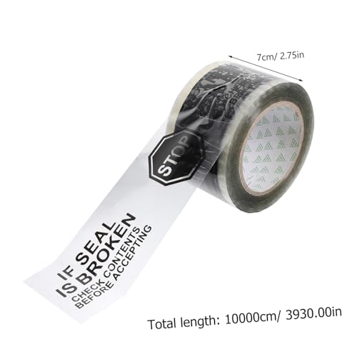 BUGUUYO Stop Sign Verpackungsband Breit Selbstklebendes Reißfestes Versandklebeband mit Warnhinweis Seal Is Broken Check Contents für Versand und Verpackung Kleiner Unternehmen von BUGUUYO