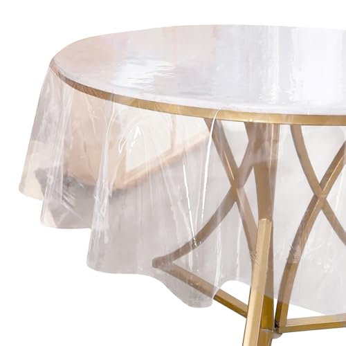 BUKBAG Tischfolie Transparent Rund Tischdecke Klarsicht, PVC Runde Outdoor Tischdecke Folie Transparent Rund 80 120 140 150 cm, Durchsichtige Tischdecke Rund, Tischschutz Transparente Tischfolie Rund BUKBAG Tischfolie Transparent Rund Tischdecke Klarsicht, PVC Runde Outdoor Tischdecke Folie Transparent Rund 80 120 140 150 cm, Durchsichtige Tischdecke Rund, Tischschutz Transparente Tischfolie Rund von BUKBAG