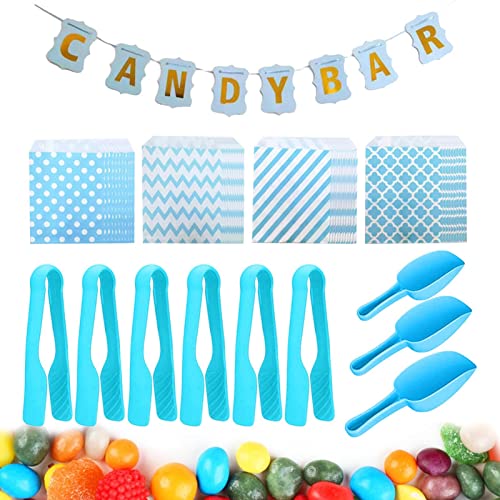 Candy Bar Dekoration Zubehör | Candy Theme Party Supplies & Zubehör - Portable Candy Birthday Party Supplies mit Banner, Candy Theme Dekorationen für Lutscherparty, Hochzeit von BUKISA