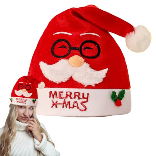 Weihnachtsmützen für Kinder – Partyhüte, niedliche Weihnachtsmütze, Plüsch-Winter-Kopfbedeckung, Weihnachtsmützen für Jungen und Mädchen, Silvester-Partyhüte von BUKISA