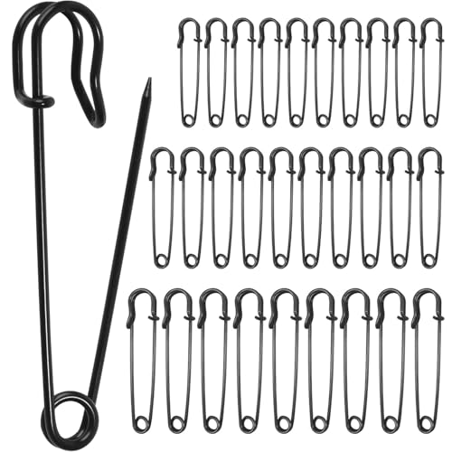 30 Stück Extragroß Sicherheitsnadel, Heavy Duty Sicherheitsnadel, Sicherheitsnadeln, Rostfreier Stahl Heavy Duty Sicherheitsnadel für Kleidung, Quilten, Kunsthandwerk, Charms, Decken, Röcke, Schal 30 Stück Extragroß Sicherheitsnadel, Heavy Duty Sicherheitsnadel, Sicherheitsnadeln, Rostfreier Stahl Heavy Duty Sicherheitsnadel für Kleidung, Quilten, Kunsthandwerk, Charms, Decken, Röcke, Schal von BUKYCAT