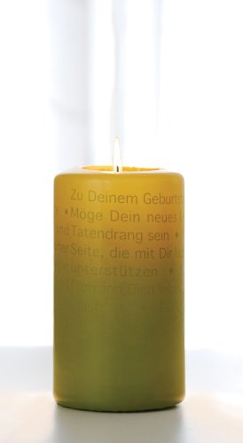 BULLA Wortlichtkerze Wortlicht Kerze LEUCHTENDE GEBURTSTAGSWÜNSCHE grün BULLA Wortlichtkerze Wortlicht Kerze LEUCHTENDE GEBURTSTAGSWÜNSCHE grün von BULLA