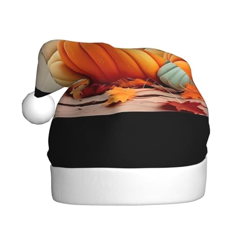 BULQAPZDF Weihnachtsmütze für Erwachsene, mit flauschigem Bommel, festlich, weich, Plüsch, Weihnachtsmannmütze für Weihnachtsfeier von BULQAPZDF