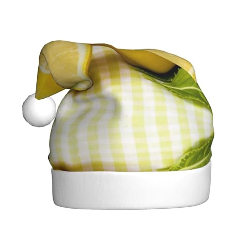 BULQAPZDF Weihnachtsmütze für Erwachsene mit flauschigem Bommel, festliche, weiche Plüsch-Weihnachtsmannmütze für Weihnachtsfeier von BULQAPZDF