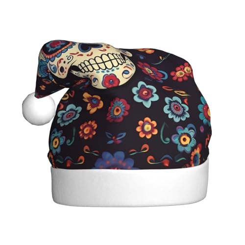BULQAPZDF Weihnachtsmütze für Erwachsene mit flauschigem Bommel, festliche, weiche Plüsch-Weihnachtsmannmütze für Weihnachtsfeier von BULQAPZDF