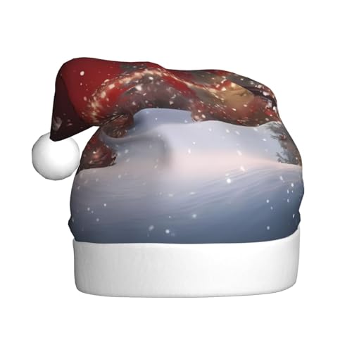 BULQAPZDF Weihnachtsmütze für Erwachsene mit flauschigem Bommel, festliche, weiche Plüsch-Weihnachtsmannmütze für Weihnachtsfeiern BULQAPZDF Weihnachtsmütze für Erwachsene mit flauschigem Bommel, festliche, weiche Plüsch-Weihnachtsmannmütze für Weihnachtsfeiern von BULQAPZDF