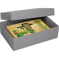 2 BUNTBOX L Geschenkboxen 3,6 l grau 26,6 x 17,2 x 7,8 cm von BUNTBOX