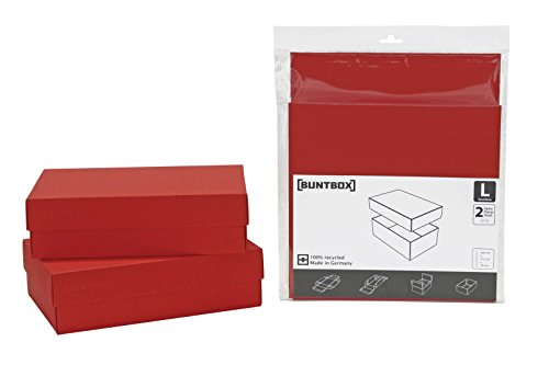 Buntbox 71-17 - Kartonage Set 2-teilig, Größe L, Rubin von BUNTBOX