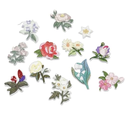 12 Stück Patches zum Aufbügeln Blumen Bestickte Aufnäher Bügelflicken Bügel, Hochwertige Bestickte Bügel-Patches für Kleidung, Jeans, Jacken, Taschen – Vielfältige Blumenmotive, Einfach anzubr 12 Stück Patches zum Aufbügeln Blumen Bestickte Aufnäher Bügelflicken Bügel, Hochwertige Bestickte Bügel-Patches für Kleidung, Jeans, Jacken, Taschen – Vielfältige Blumenmotive, Einfach anzubr von BURENZHAYA