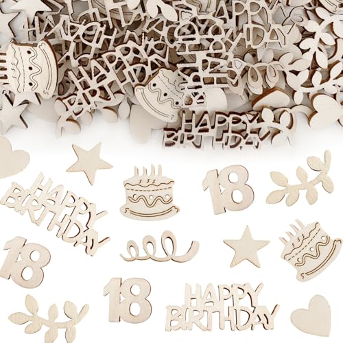 BURGEON 115 Stück Konfetti 18 Geburtstag Tischdeko Holz, Happy Birthday Konfetti 18 Tischdeko Geburtstag Deko, Streudeko Geburtstag Deko Mädchen Junge Kinder für Geburtstage Partys Dekoration, 18 BURGEON 115 Stück Konfetti 18 Geburtstag Tischdeko Holz, Happy Birthday Konfetti 18 Tischdeko Geburtstag Deko, Streudeko Geburtstag Deko Mädchen Junge Kinder für Geburtstage Partys Dekoration, 18 von BURGEON