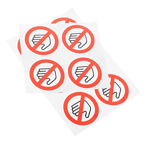 BUTIFULSIC 10 Stück Do Not Touch Aufkleber Sicherheitswarnschilder für Maschinen und Geräte Selbstklebend für Lager und Baustellen Klare Sichtbarkeit Einfache Anwendung von BUTIFULSIC