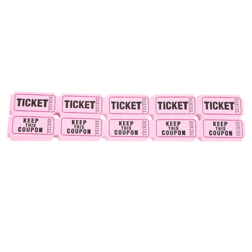 BUTIFULSIC 100St Lotterie-Ziehungsscheine Losblatt für die Leere farbige das ereignis The Reign Etiketten Lotterielose Kinokarten Hochzeit Eintrittskarten allgemeine Fahrkarte Papier Rosa von BUTIFULSIC