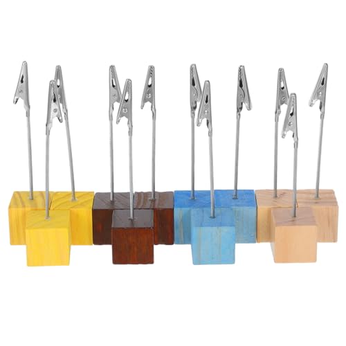 BUTIFULSIC 12 Stück Memo-clip-halter Mit Würfelbasis, Tischnummernhalter Aus Holz Mit Krokodilklemme, Tischkartenständer, Mini-foto-menüständer Zur Anzeige Von Nummernkarten BUTIFULSIC 12 Stück Memo-clip-halter Mit Würfelbasis, Tischnummernhalter Aus Holz Mit Krokodilklemme, Tischkartenständer, Mini-foto-menüständer Zur Anzeige Von Nummernkarten von BUTIFULSIC