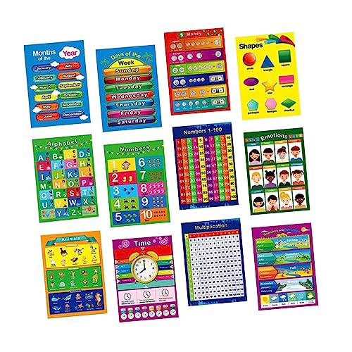 BUTIFULSIC 12 Stück Teiliges Alphabet Wandposter Set für Vorschulkinder Pädagogische Lernposter Bunte Uv Beständige Wandcharts für Kindergarten Kinderzimmer und Homeschooling BUTIFULSIC 12 Stück Teiliges Alphabet Wandposter Set für Vorschulkinder Pädagogische Lernposter Bunte Uv Beständige Wandcharts für Kindergarten Kinderzimmer und Homeschooling von BUTIFULSIC