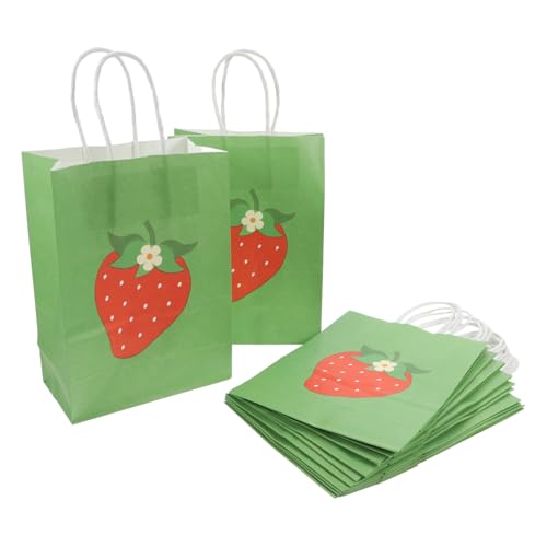 BUTIFULSIC 12Stücke Erdbeer Papiertüten mit Griffen Langlebig und Wiederverwendbar Süßes Cartoon Design für Geburtstagsfeiern Babypartys und Urlaubs Accessoires BUTIFULSIC 12Stücke Erdbeer Papiertüten mit Griffen Langlebig und Wiederverwendbar Süßes Cartoon Design für Geburtstagsfeiern Babypartys und Urlaubs Accessoires von BUTIFULSIC