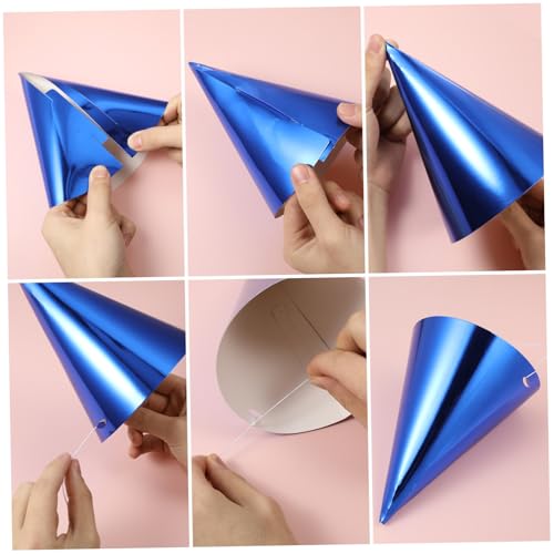 BUTIFULSIC 15 Stück Teiliges Bunte Geburtstags-partyhüte aus Leichtem Papier Klassische Kegelhüte in Rot Blau Grün Gold Silber Komfortabel und Farbenfroh für Fröhliche Feierlichkeiten von BUTIFULSIC