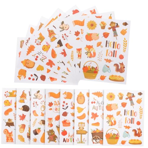 BUTIFULSIC 16 Blatt Thanksgiving Fensteraufkleber Teiliges Abziehbare Fensterbilder mit Herbstlichem Erntedankfest Langlebige Papieraufkleber zur Dekoration von Glasflächen und Fenstern von BUTIFULSIC