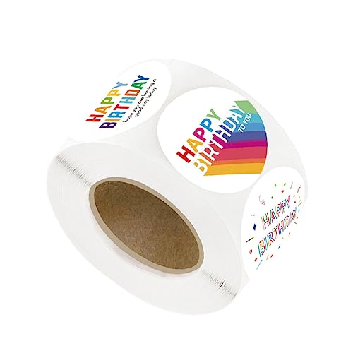 BUTIFULSIC 1Rolle Selbstklebende Dichtungsaufkleber Geburtstagsaufkleber für Geschenkverpackung und Bastelprojekte Starke Haftfähigkeit für Langlebige von BUTIFULSIC