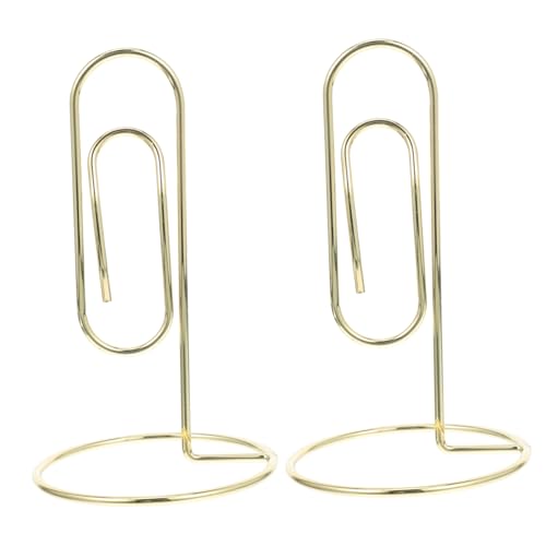 BUTIFULSIC 2 Stück Goldene Metall Kartenhalter für Multifunktionale Büroclips für Fotos Notizen und Tischnummern Elegante Memo Clips für Geschäftsveranstaltungen und Organisation von BUTIFULSIC