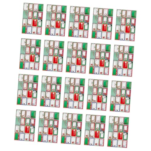 BUTIFULSIC 20 Blatt Beschreibbare Weihnachtsaufkleber Selbstklebende Diy für Feiertagsdekorationen und Bastelprojekte Abwischbare Namensschilder für Festliche Anlässe von BUTIFULSIC