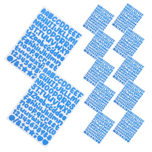BUTIFULSIC 20 Stück Buchstabenaufkleber Nummernaufkleber selber machen Zahlenaufkleber zum Basteln Nummernaufkleber für den Briefkasten selbstklebende Nummernschilder Papier Blau von BUTIFULSIC