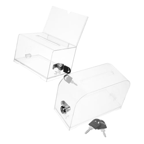 BUTIFULSIC 2Sätze Vorschlagsbox mit Schloss Acryl Trinkgeldbox für Geld und Spenden für Ausstellungen Messen und Veranstaltungen Robuste und Langlebige BUTIFULSIC 2Sätze Vorschlagsbox mit Schloss Acryl Trinkgeldbox für Geld und Spenden für Ausstellungen Messen und Veranstaltungen Robuste und Langlebige von BUTIFULSIC