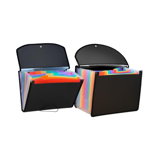 BUTIFULSIC 2Stücke Akkordeon Dateiordner aus Multifunktionale Dokumenten Organizer für Büro und Zuhause Leicht und Tragbar für Aufbewahrung und Reisen von BUTIFULSIC