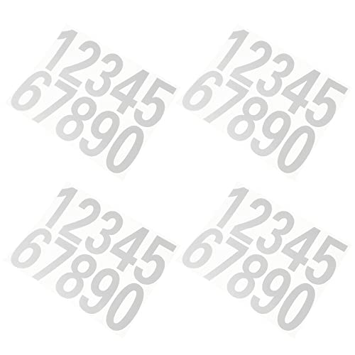 BUTIFULSIC 4Sätze Reflektierende Zahlen Aufkleber Selbstklebende Hausnummern für Postfächer Türen Wände und für Innen und Außenanwendungen von BUTIFULSIC