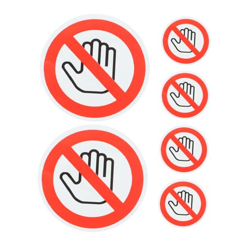 BUTIFULSIC 6 Stück Do Not Touch Aufkleber Selbstklebende Warnhinweise für Runde zur Vermeidung von Verletzungen für Werkstätten BUTIFULSIC 6 Stück Do Not Touch Aufkleber Selbstklebende Warnhinweise für Runde zur Vermeidung von Verletzungen für Werkstätten von BUTIFULSIC