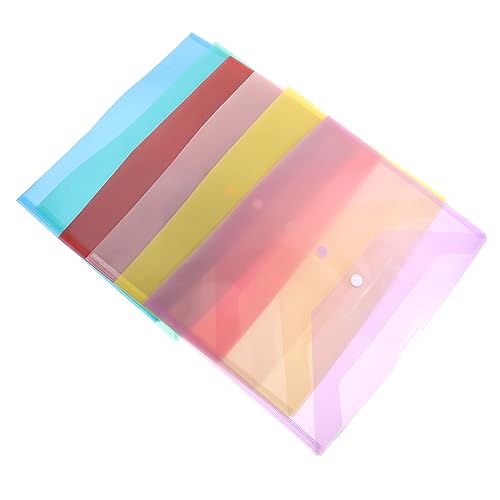 BUTIFULSIC 6 Stück Dokumentenumschläge mit Druckknopf Transparente Kunststoff Aktenordner zur Aufbewahrung von Dokumenten Leicht Tragbar für Büro Unterwegs BUTIFULSIC 6 Stück Dokumentenumschläge mit Druckknopf Transparente Kunststoff Aktenordner zur Aufbewahrung von Dokumenten Leicht Tragbar für Büro Unterwegs von BUTIFULSIC