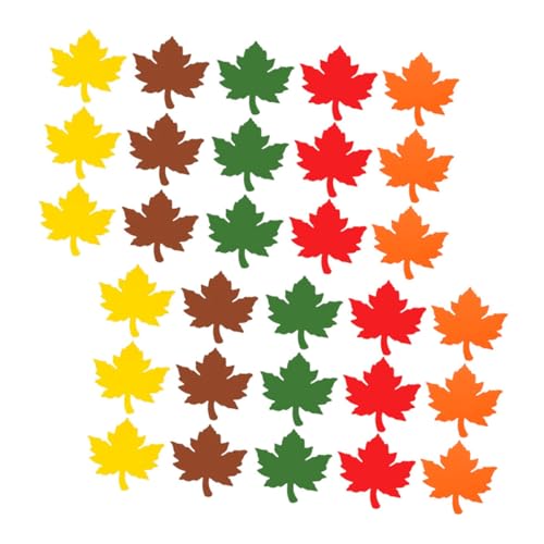 BUTIFULSIC 60 Stück Ahornblatt-ausschnitte Aus Papier in Herbstblatt-form, Ausschnitte, Stanzungen Aus Papier Für Thanksgiving, Diy-bastelprojekte, Klassenzimmer-pinnwand-dekoration von BUTIFULSIC