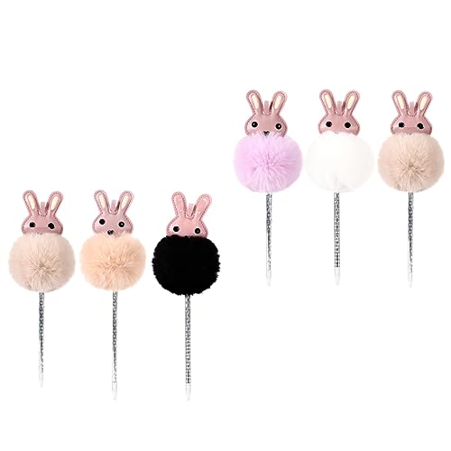 BUTIFULSIC 6Stücke Kaninchen Gelstift Süße Plüsch Kugelschreiber für Studenten Mischfarben Kreatives Design für Schule und Büro BUTIFULSIC 6Stücke Kaninchen Gelstift Süße Plüsch Kugelschreiber für Studenten Mischfarben Kreatives Design für Schule und Büro von BUTIFULSIC