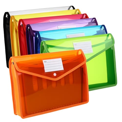 BUTIFULSIC 7 Stück Teiliges Klarer Plastikmappen mit Druckknopfverschluss Dokumentenorganizer Transparente Schreibwaren für Büro Schule und Zuhause Robustes Material Vielseitig Einsetzbar BUTIFULSIC 7 Stück Teiliges Klarer Plastikmappen mit Druckknopfverschluss Dokumentenorganizer Transparente Schreibwaren für Büro Schule und Zuhause Robustes Material Vielseitig Einsetzbar von BUTIFULSIC