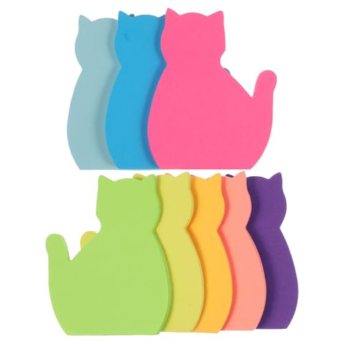 BUTIFULSIC 8 Stück Niedliche Bunte Haftnotizen für Büro und Schule Praktische Schreibtisch Accessoires von BUTIFULSIC