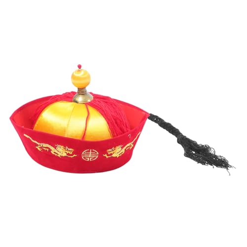 BUTIFULSIC Chinesischer Kaiserhut mit Zöpfen Traditioneller Cosplay hut im Asiatischen Stil Antike Orientalische Kopfbedeckung für Bühnenauftritte Kostümfeste und Kulturelle Veranstaltungen von BUTIFULSIC