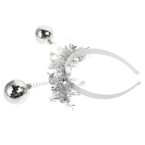 BUTIFULSIC Disco Haarschmuck Für Damen Retro Disko Kopfbedeckung Disco Tiara Kleid Party Requisite Vintage Diskokugel Kopfschmuck 70Er Jahre Disko Kostüm Accessoire Kostüm Für von BUTIFULSIC