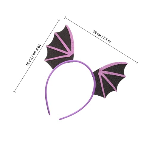 BUTIFULSIC Halloween Fledermaus Stirnband mit Flügeln Leichtes Baumwoll Haarreif für Damen und Teens Rutschfestes Accessoire für Kostüm Party Cosplay und Festliche Anlässe von BUTIFULSIC