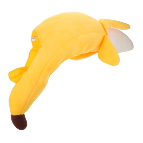 BUTIFULSIC Lustiger Plüsch Bananenhut Verkleidungshut Universalgröße Leichtes Kostüm Cosplay Hut Für Erwachsene Spaßiges Foto Requisit von BUTIFULSIC